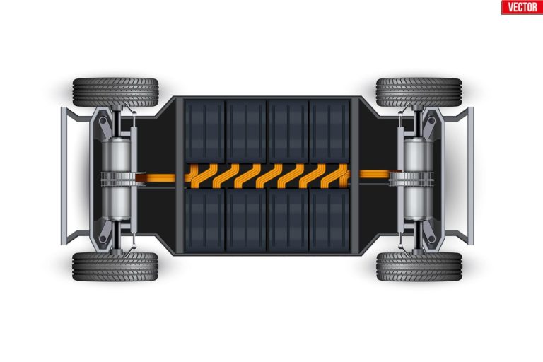 A car with the battery in place is shown.