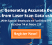 A banner with the text " generating accurate data from laser scan data us."